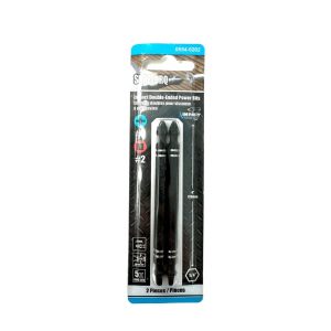 Suretorq - 0554-0202CA - Ensemble de 2 embouts à chocs doubles PH2 + SQ2 4 po sur carte
