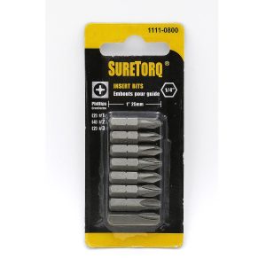 Suretorq - 1111-0800 - 8pcs Assorted PH Bit 1 Card