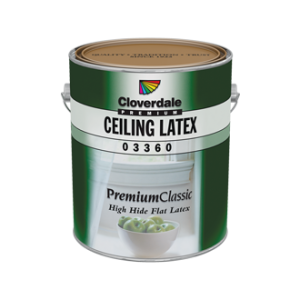 Cloverdale - P/C Flat Latex Ceiling Paint White 3.64L - 03360