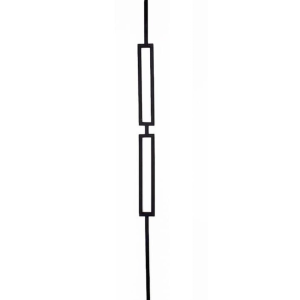 COS - Spindle Iron Matt Bar Double Narrow Rectangle - COS-DNR030-HMB