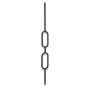 COS - Spindle Iron Matt Bar Double Oval - COS-DOV017-HMB