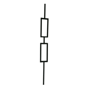 COS - Spindle Iron Matt Bar Double Wide Rectangle - COS-DWR016-HMB