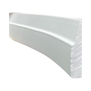 Cosmaroma - Moulure de chaussure biseautée flexible autocollante blanche - 1 1/4" x 1/4" - Vendue au pied