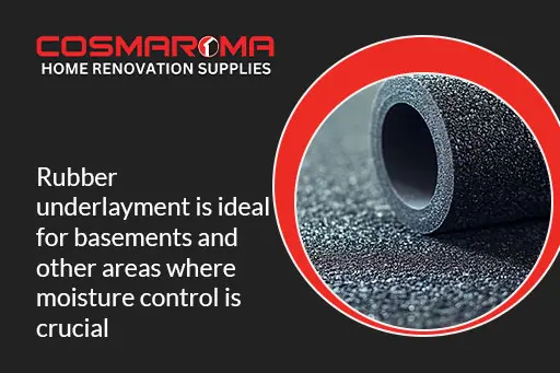 Rubber underlayment keeps basement moisture in check