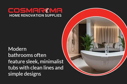 Modern minimalist bathtub design in Toronto