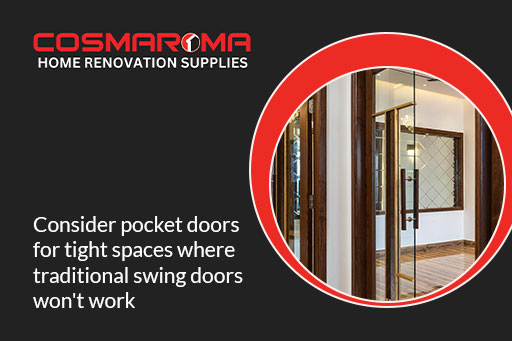 Using pocket doors in tight areas for better space