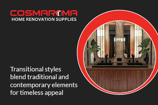 Blending traditional and contemporary vanity elements