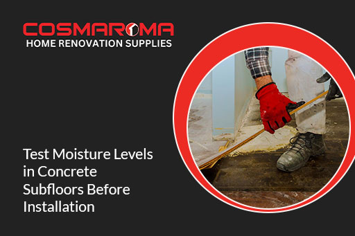 Measure moisture in concrete subfloors prior to installation