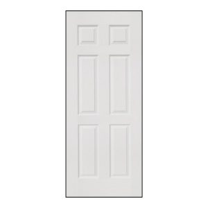 20 Minute Primed 6 Panel Raised Fire Rated Interior Door Pre Machined