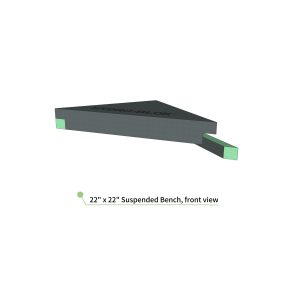 HydroBlok - 22" x 22" Suspended Bench Large - HBSBL