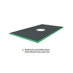 HydroBlok - 36" x 48" LOW-PROFILE Shower Pan w/Drain - HBLPSP3648