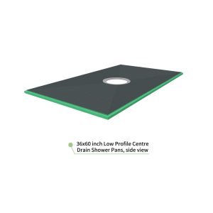 HydroBlok - 36" x 60" LOW-PROFILE Shower Pan w/Drain - HBLPSP3660
