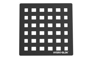 HydroBlok - Low Profile Drain Cover Matte Black - HBLPDCBLACK