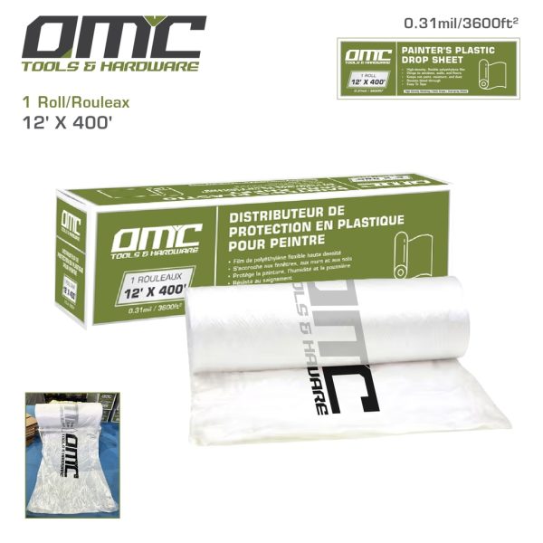 [OPP12400] 12x400ft Painter's Plastic Drop Sheet - IMAGE