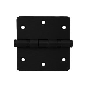 PorteGuard - Ball Bearing Door Hinges 3.5" - 1/4" Radius Black-2pc