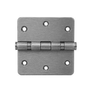 PorteGuard - Ball Bearing Door Hinges 3.5" - 1/4" Radius Silver-2pc