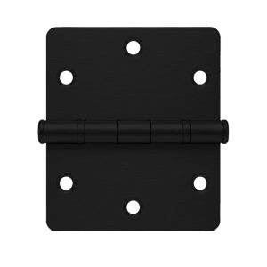 PorteGuard - Ball Bearing Door Hinges 3" - 1/4" Radius Black-2pc