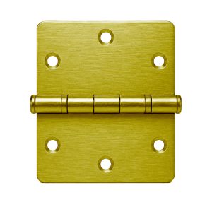 PorteGuard - Ball Bearing Door Hinges 3" - 1/4" Radius Gold-2pc