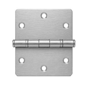 PorteGuard - Ball Bearing Door Hinges 3" - 1/4" Radius Silver-2pc