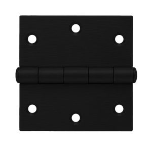 PorteGuard - Ball Bearing Door Hinges 3.5" Square Black-2pc