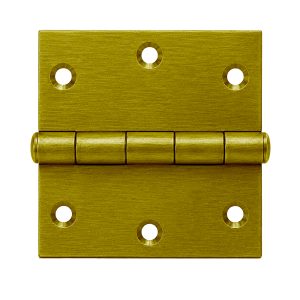 PorteGuard - Ball Bearing Door Hinges 3.5" Square Gold-2pc