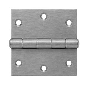 PorteGuard - Ball Bearing Door Hinges 3.5" Square Silver-2pc