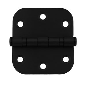 PorteGuard - Ball Bearing Door Hinges 3" - 5/8" Radius Black-2pc