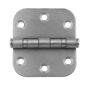 PorteGuard - Ball Bearing Door Hinges 3" - 5/8" Radius Silver-2pc