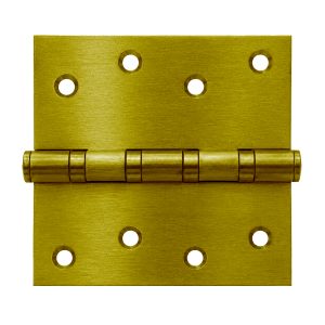 PorteGuard - Ball Bearing Door Hinges 4" Square Gold-2pc