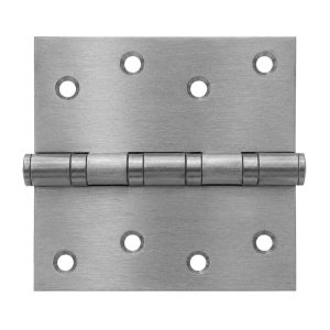 PorteGuard - Ball Bearing Door Hinges 4" Square Silver-2pc